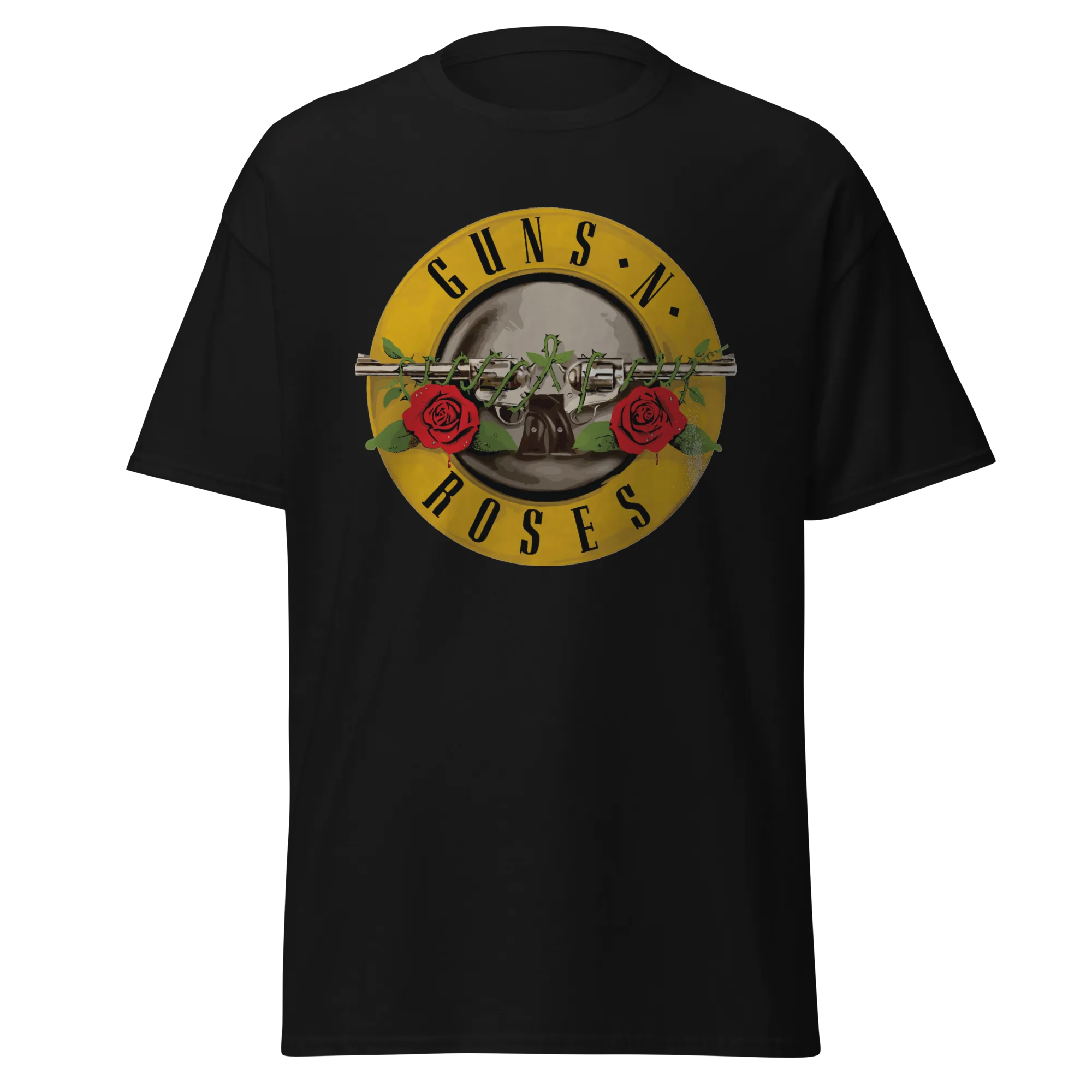 GUNS N' ROSES - CLASSIC BULLET LOGO - PREMIUM GRAPHIC TEE - VINTAGE STREETWEAR STYLE