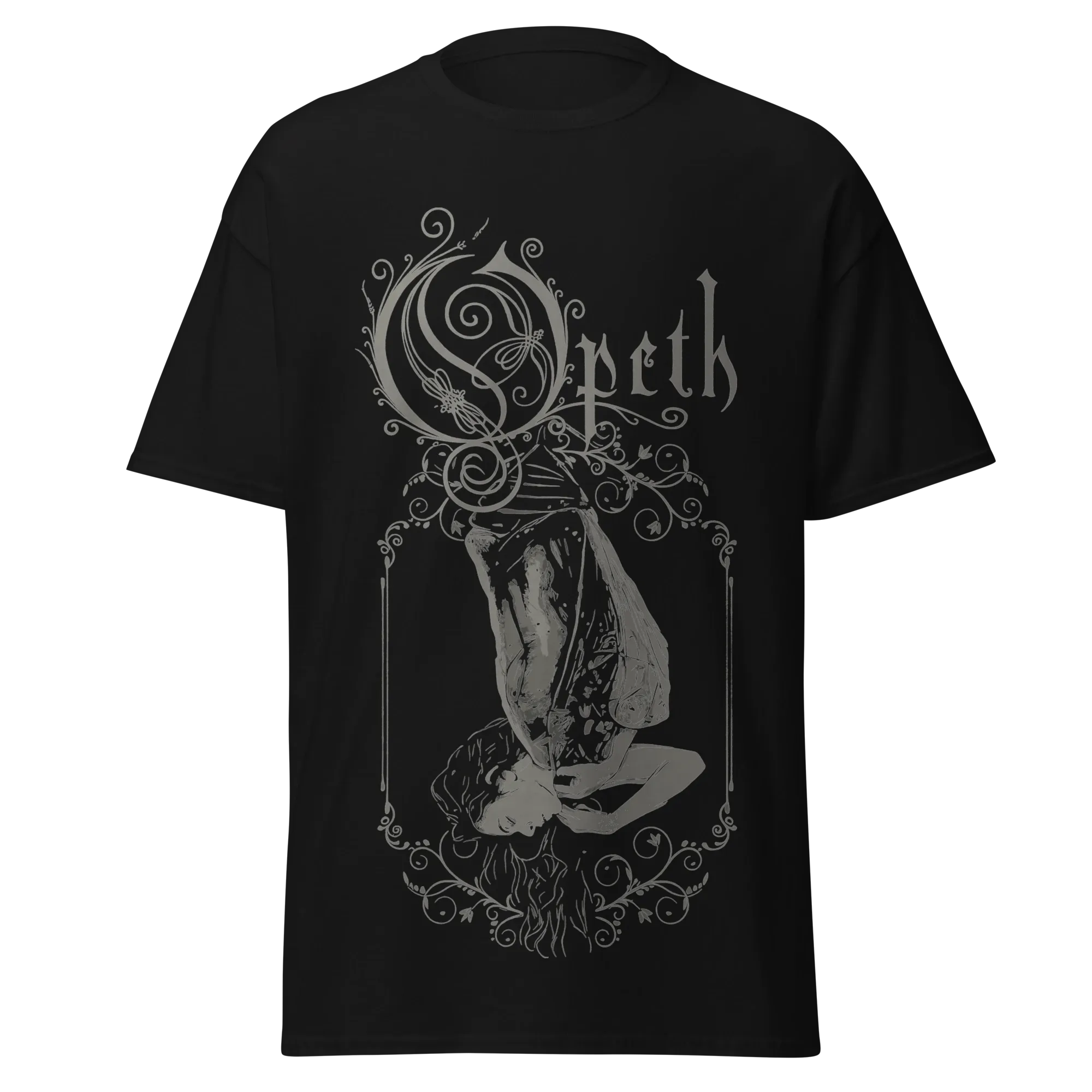 Opeth - Gothic Filigree Portrait - Premium Graphic Tee - Vintage Streetwear