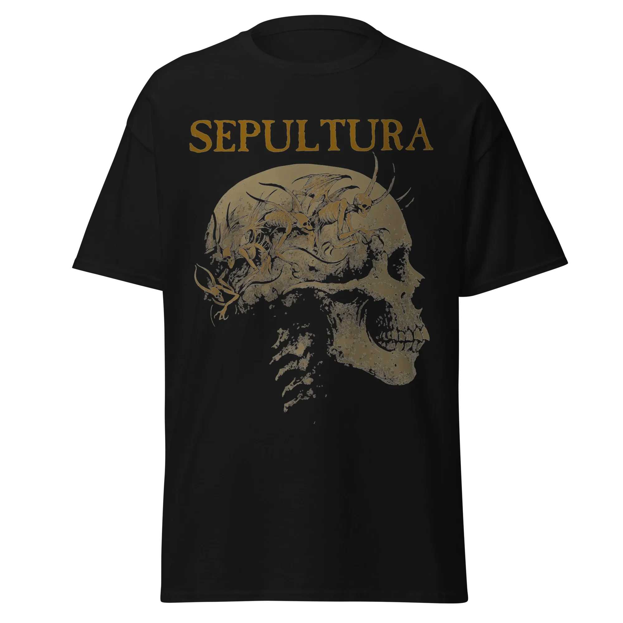 SEPULTURA - SKULL DEMON ART - PREMIUM GRAPHIC TEE - VINTAGE STREETWEAR STYLE