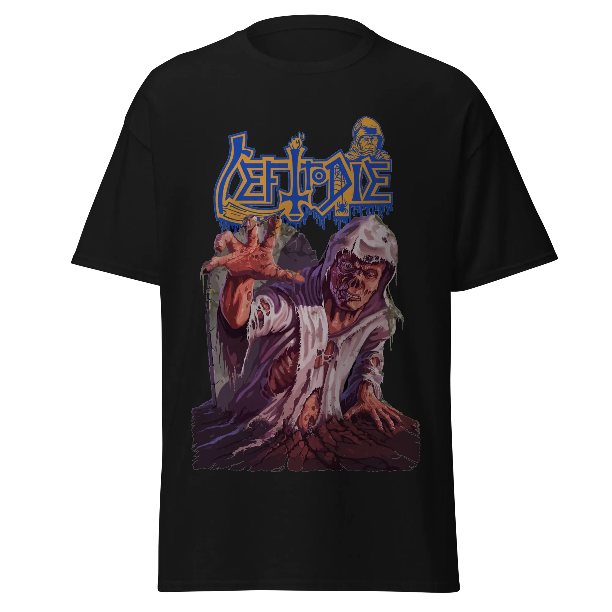 LEFT TO DIE - Undead Grave Horror - Premium Graphic Tee - Vintage Streetwear