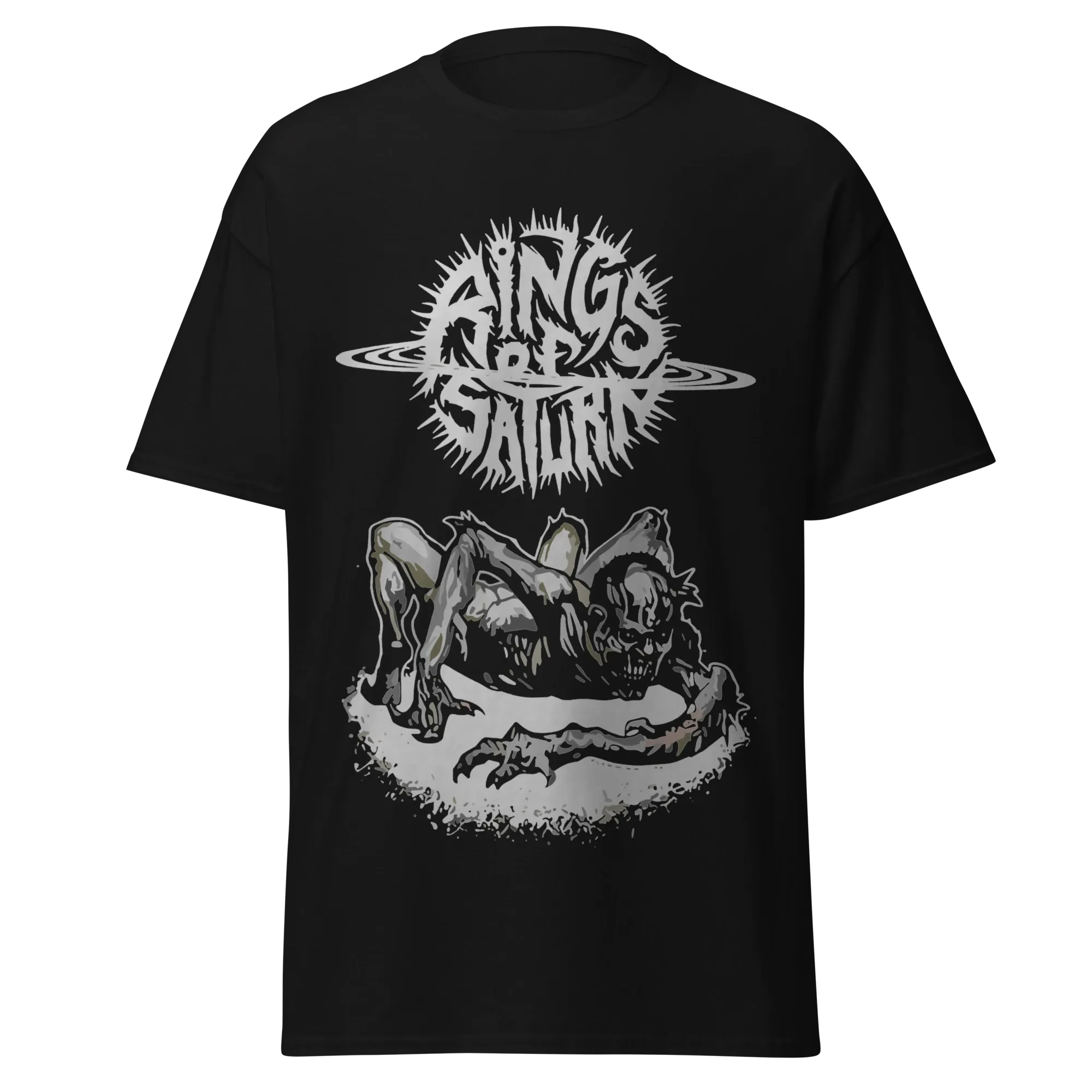 RINGS OF SATURN - ALIEN HORROR MOTIF - PREMIUM GRAPHIC TEE - VINTAGE STREETWEAR STYLE