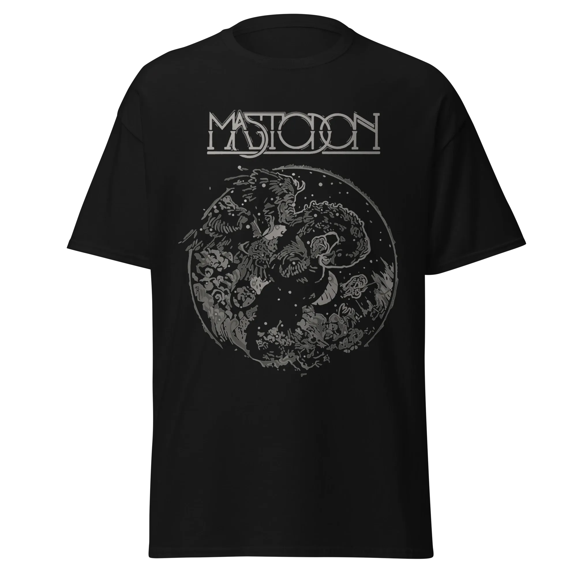 MASTODON - MEGALODON CIRCLE - PREMIUM GRAPHIC TEE - VINTAGE STREETWEAR