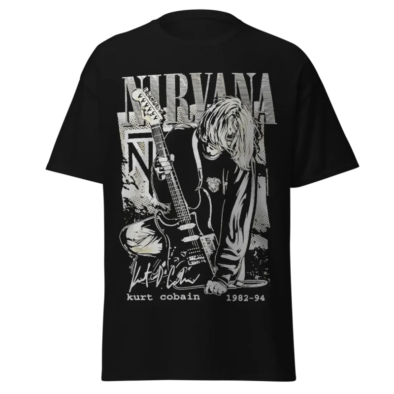 NIRVANA - KURT COBAIN GUITAR LEGEND - PREMIUM GRAPHIC TEE - VINTAGE STREETWEAR