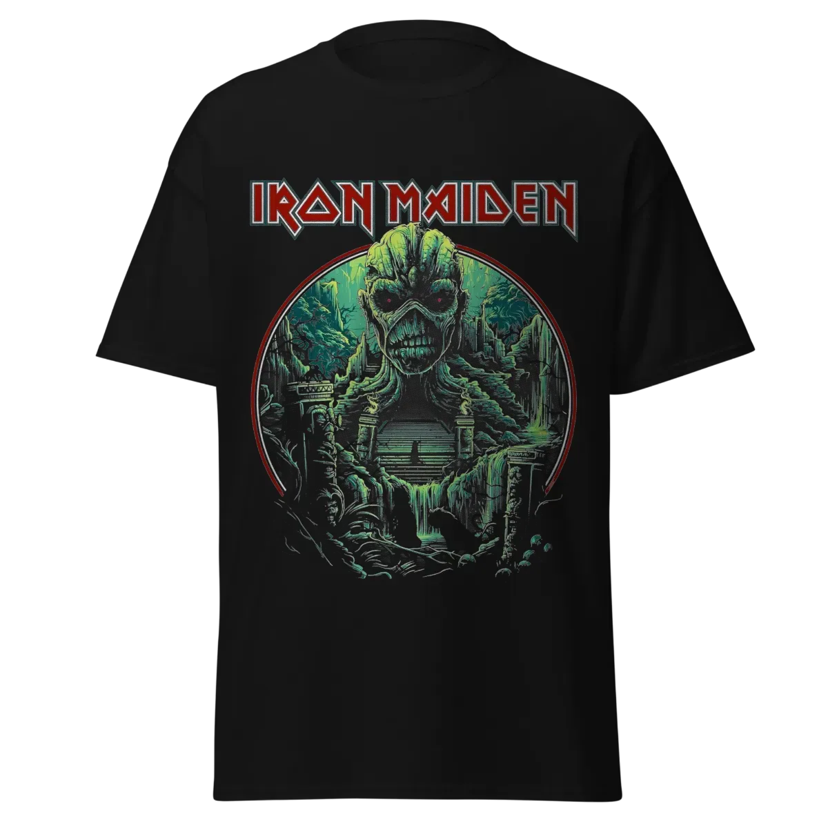 Iron Maiden Mayan Temple Heavy Metal Shirt | Merch Morocco