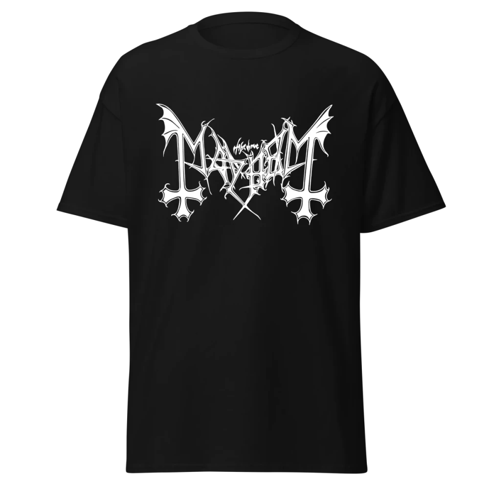 MAYHEM - Classic Logo - Heavy Cotton Tee - Black Metal Streetwear