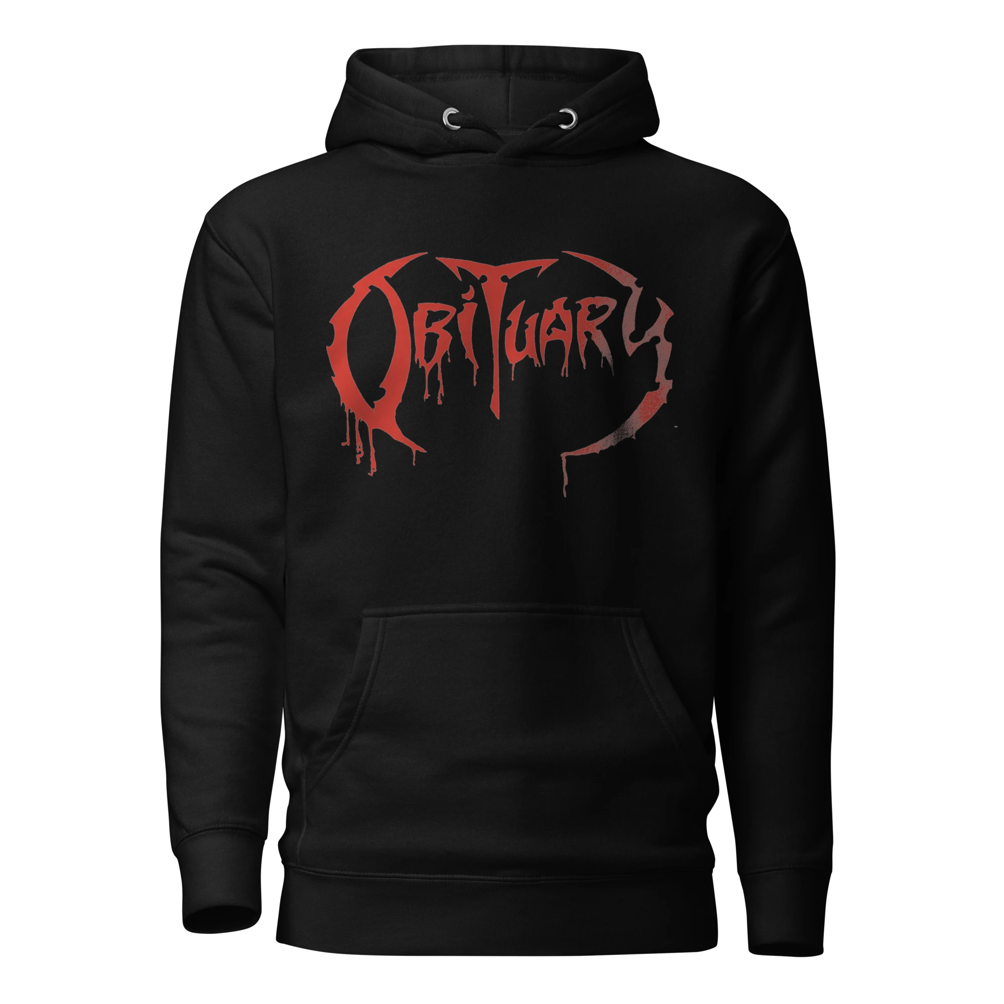 Obituary - Classic Dripping Logo - Heavyweight Hoodie - Vintage Streetwear